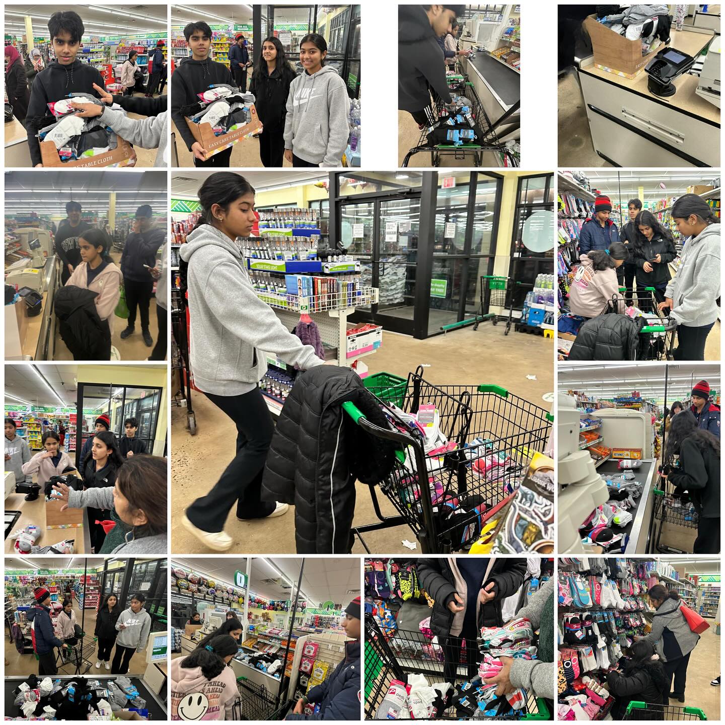 Staff preparing donations