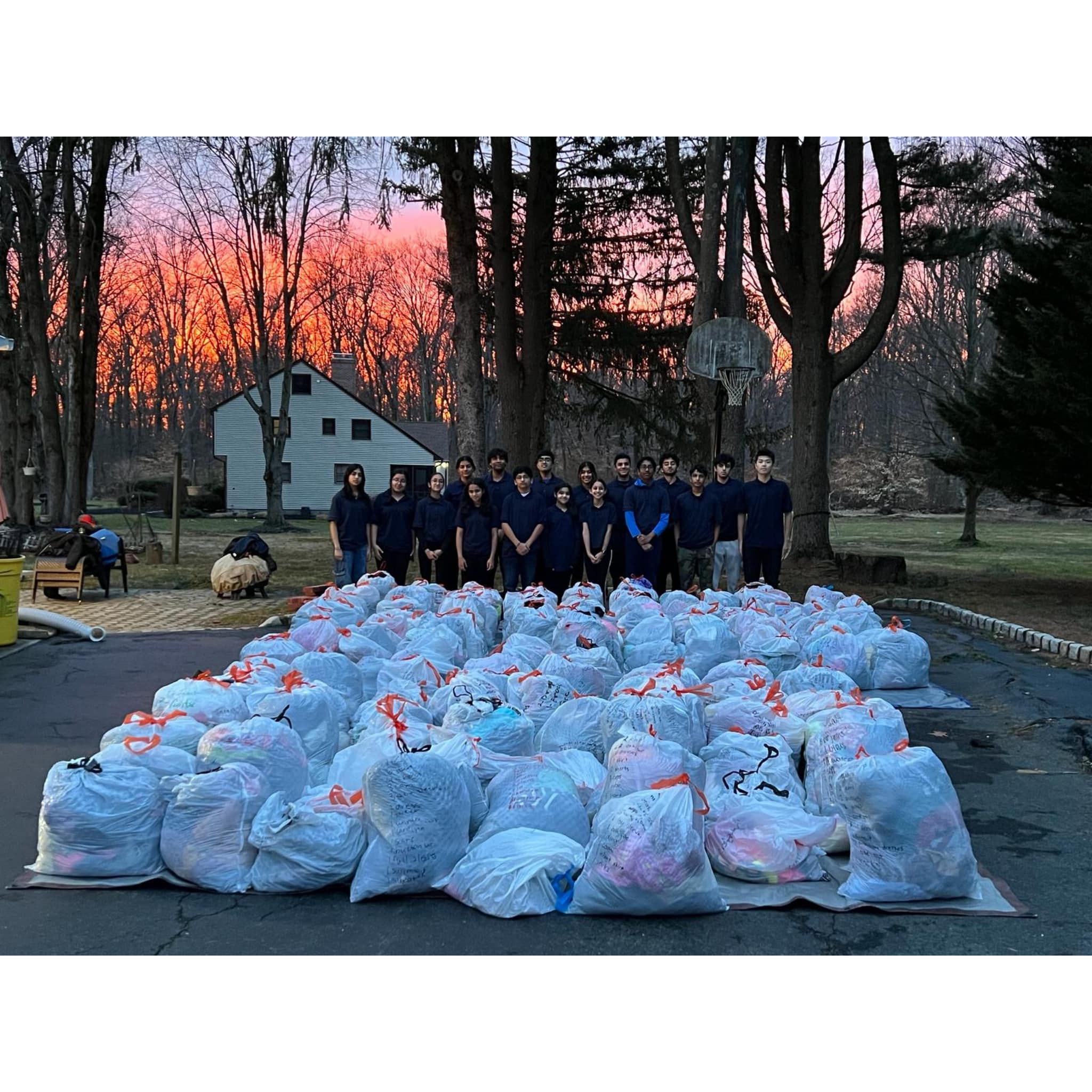Staff preparing donations