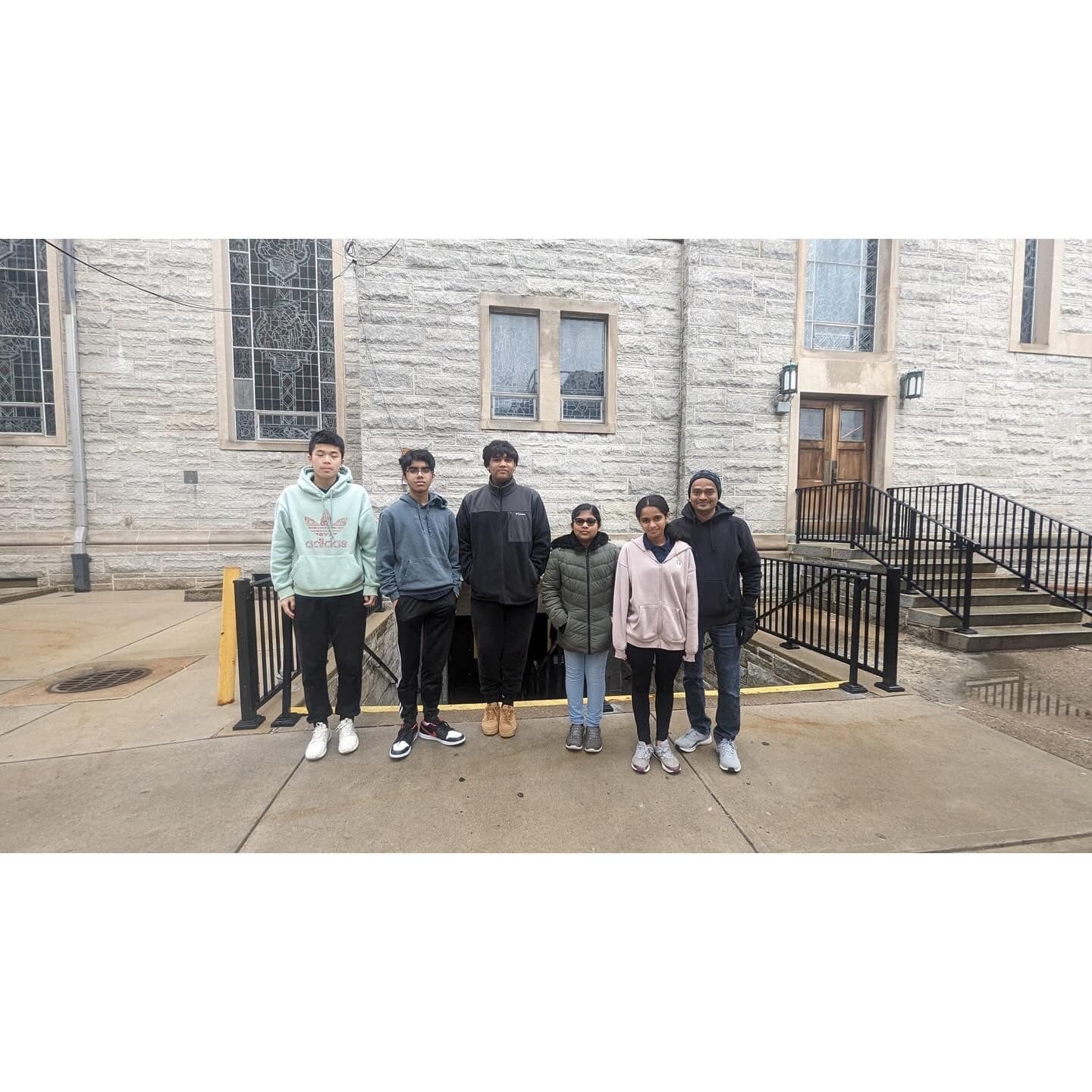 Team working on the clothing drive